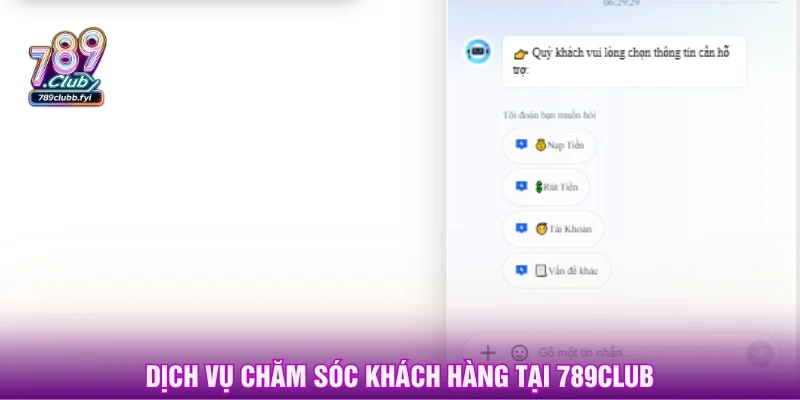 Dịch vụ CSKH chất lượng tại 789CLUB 